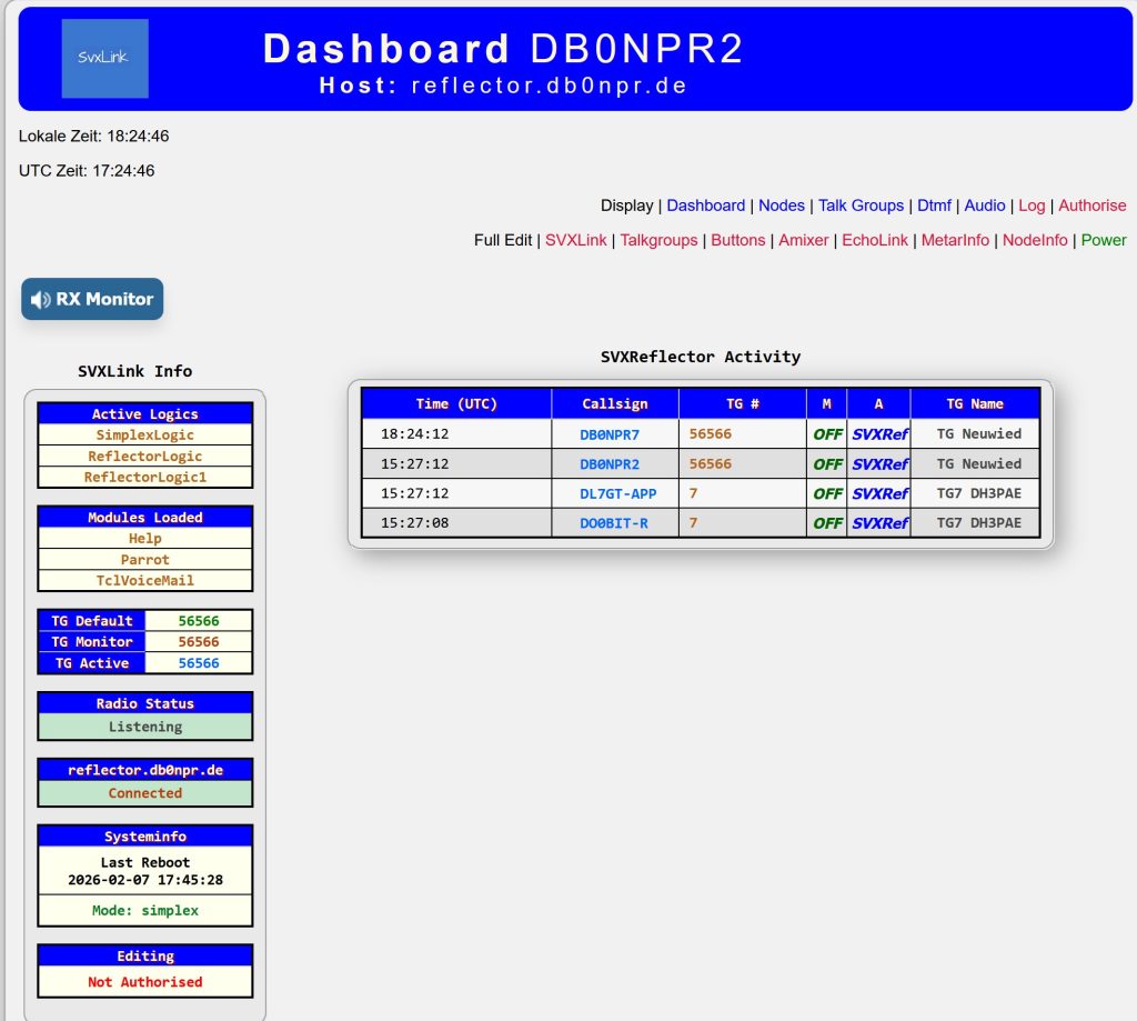 Dashboard DB0NPR